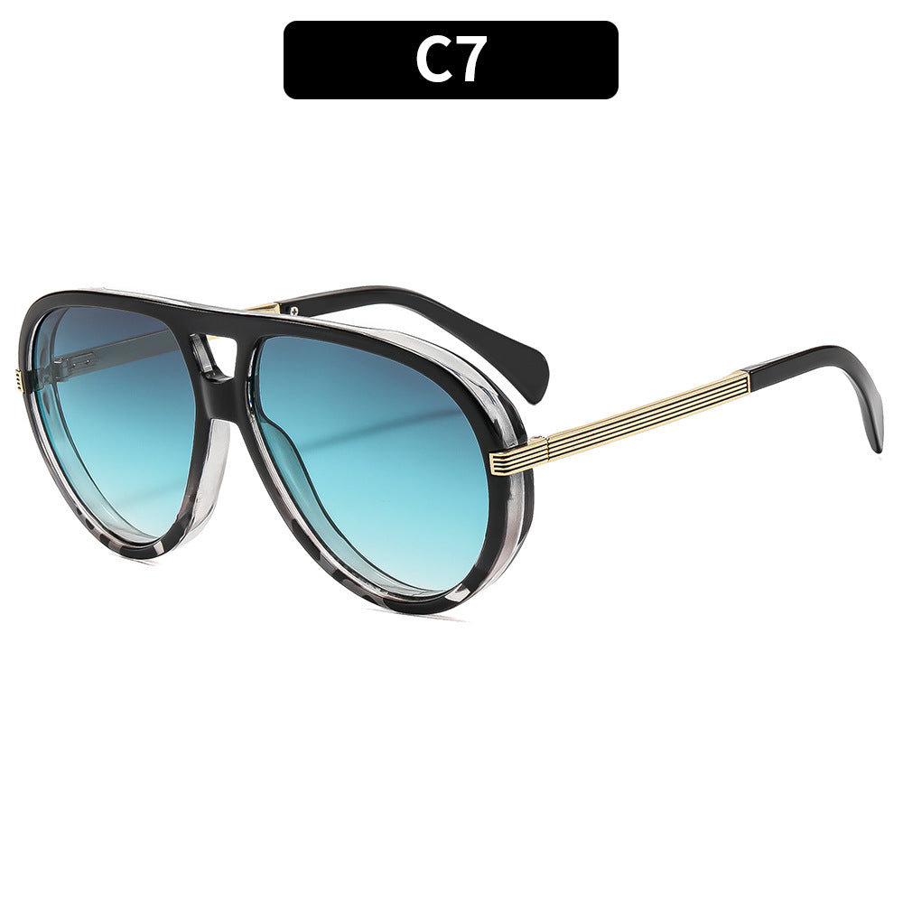 Oversized Retro-Inspired Shield Sunglasses