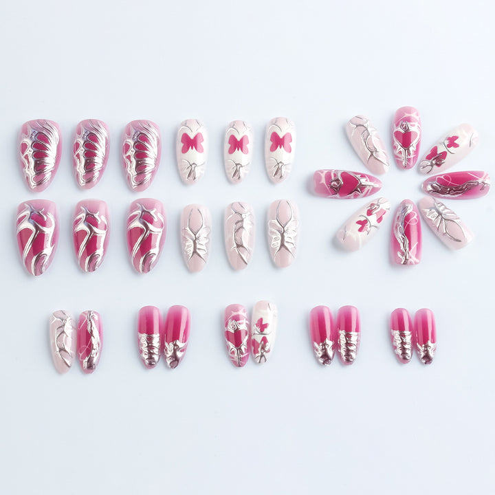 Artistic Butterfly-Themed Press-On Nails Kalsten
