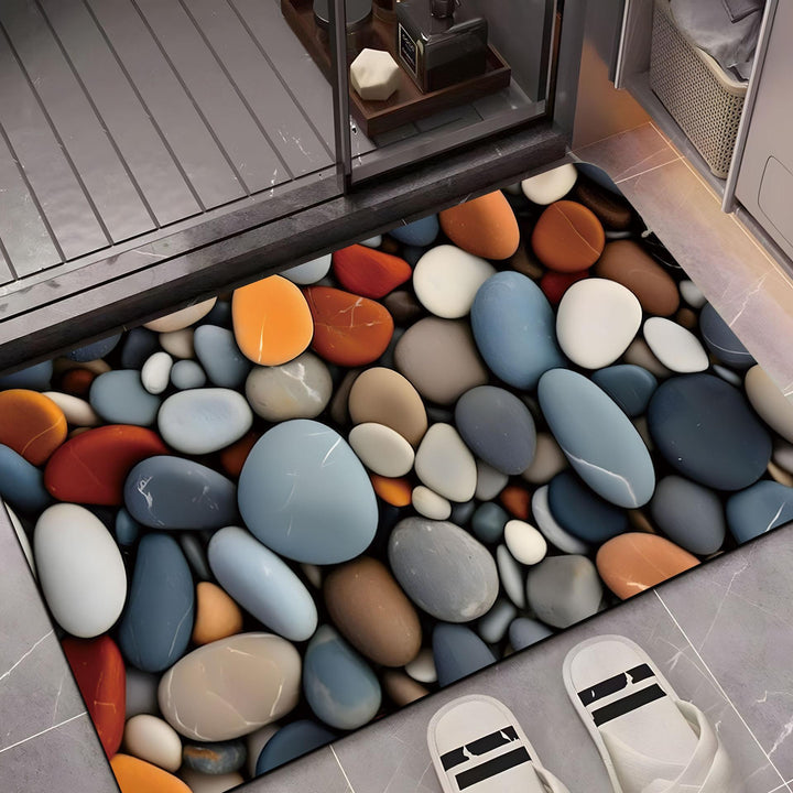 Decorative Pebble Pattern Area Mat Kalsten