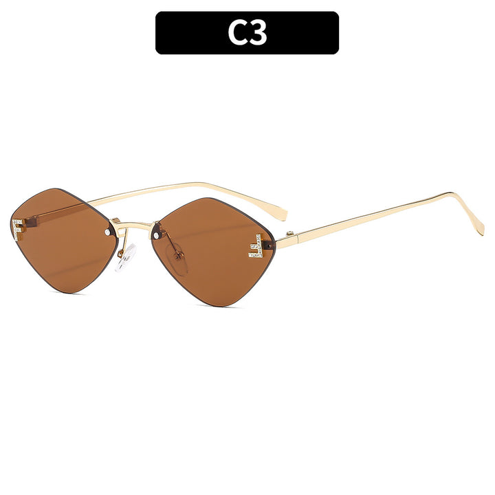 Geometric Metal Frame Sunglasses