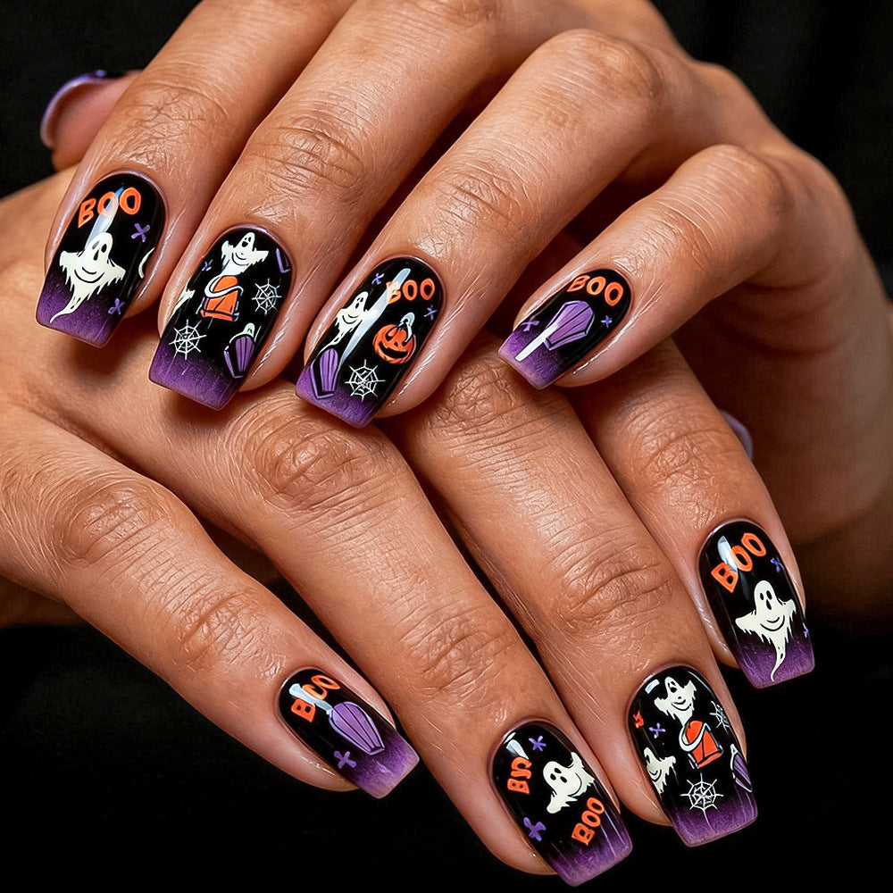Fun Halloween-Themed Press-On Nail Art Set Kalsten