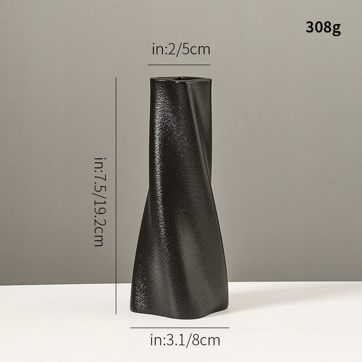 Abstract Twist-Shape Decorative Vase