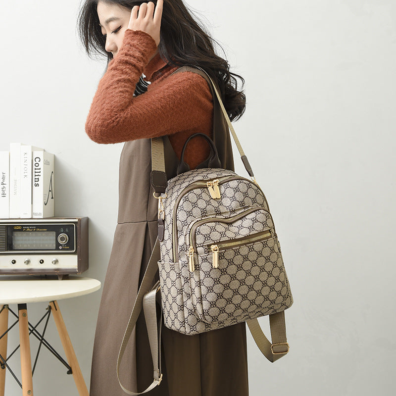 Chic Multi-Pocket Quilted Backpack Kalsten