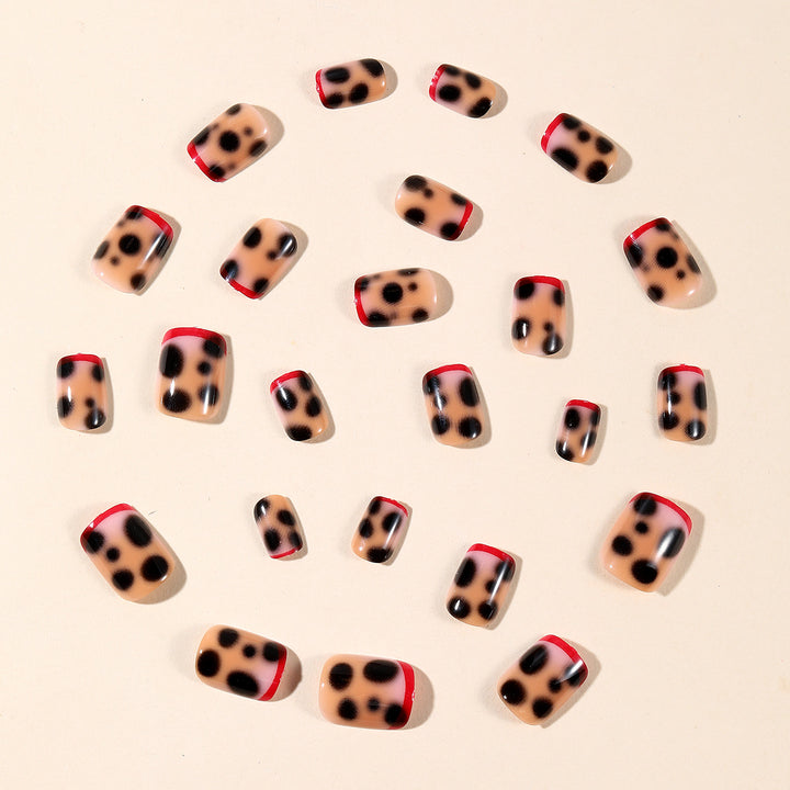 Artistic Leopard Print Acrylic Nail Art Extensions Kalsten