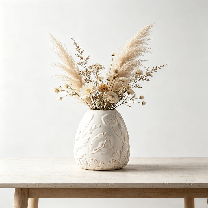 Ceramic Profiled Flower Table Vase