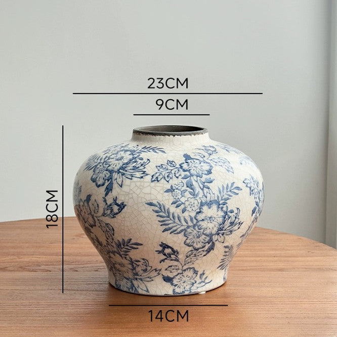 Vintage Floral Ceramic Vase