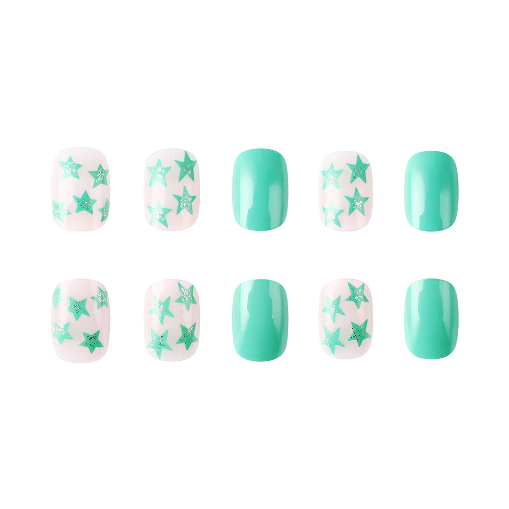 Star-Embellished Gel Nail Art Kalsten