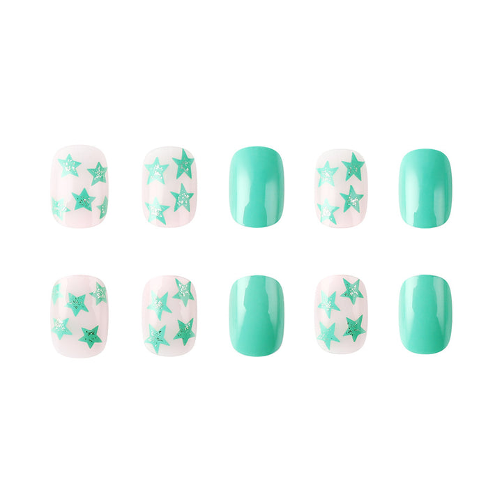 Star-Embellished Gel Nail Art Kalsten