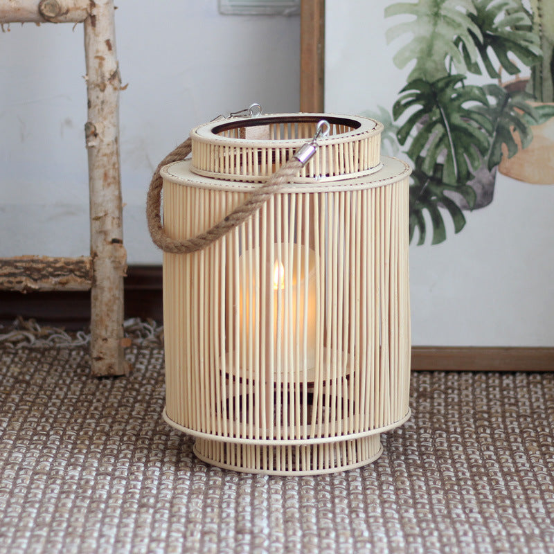 Decorative lantern made of woven material Kalsten