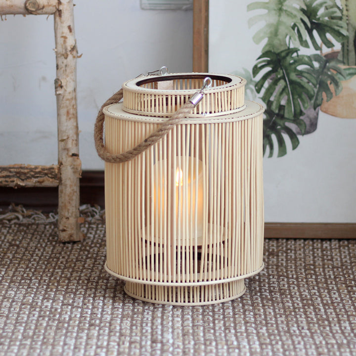 Decorative lantern made of woven material Kalsten