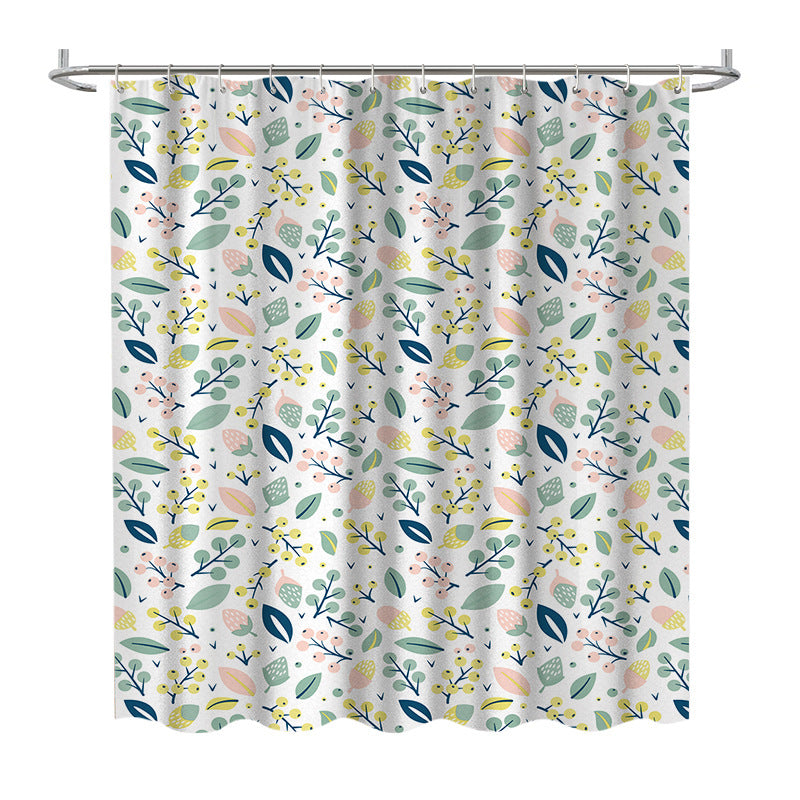 Floral Print Shower Curtain Kalsten