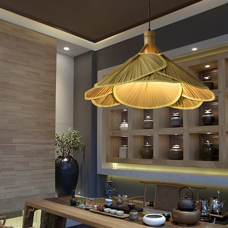 Artistic Woven Palm Pendant Light
