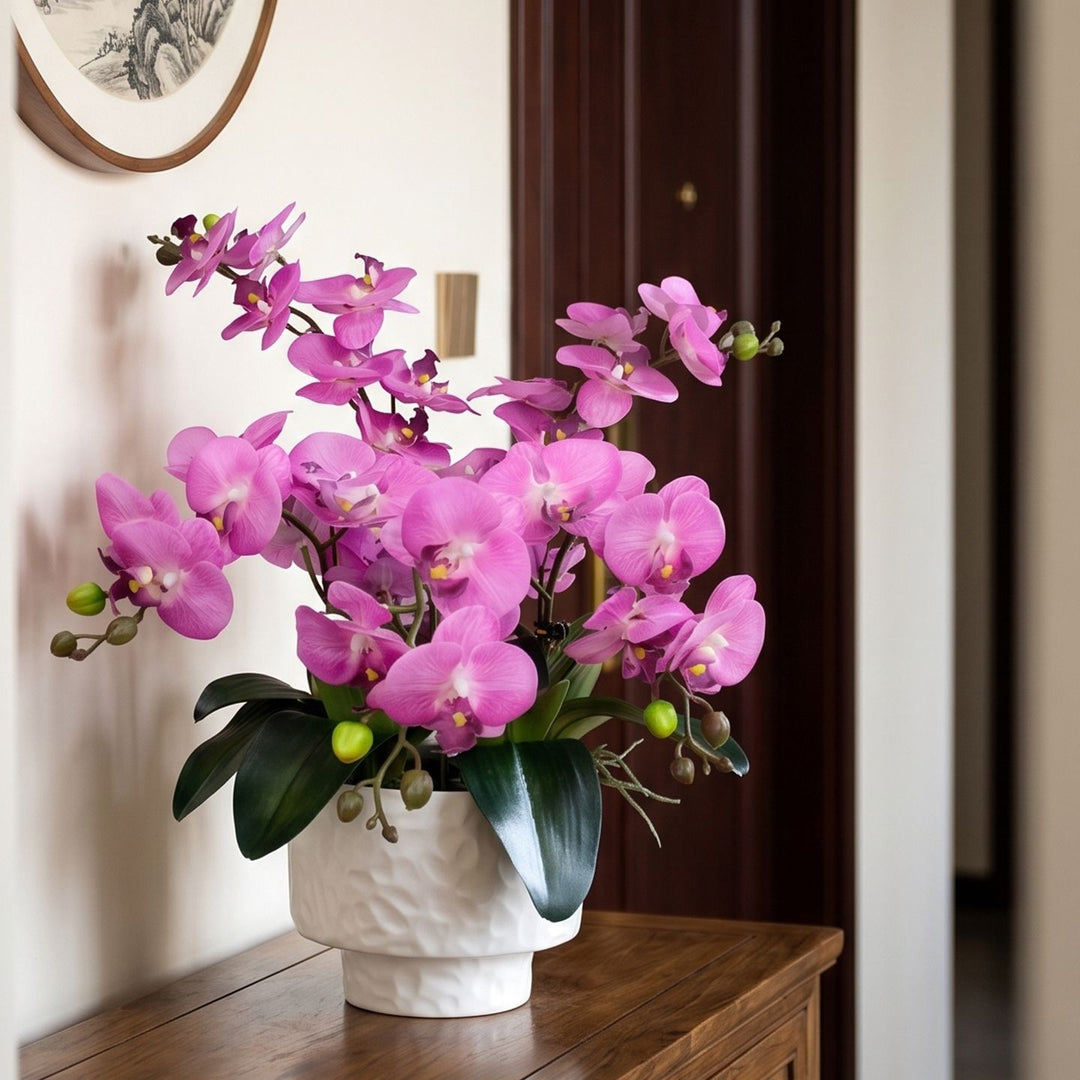 Lifelike Orchid Floral Centerpiece