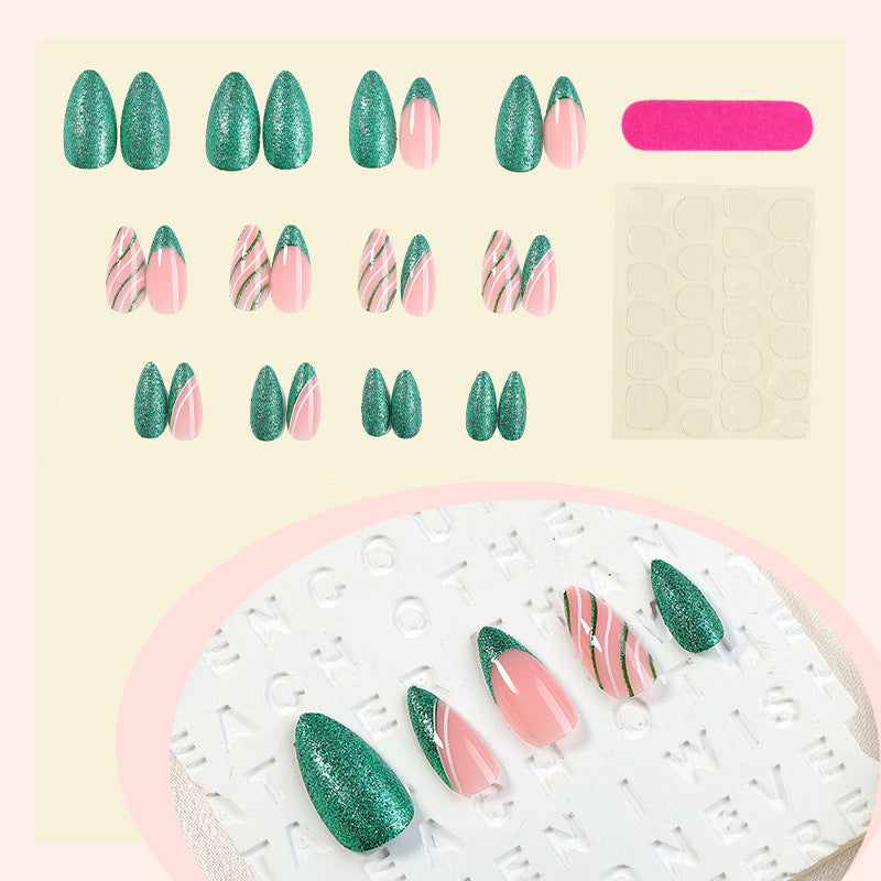 Glittery Ombre Press-On Nail Set Kalsten