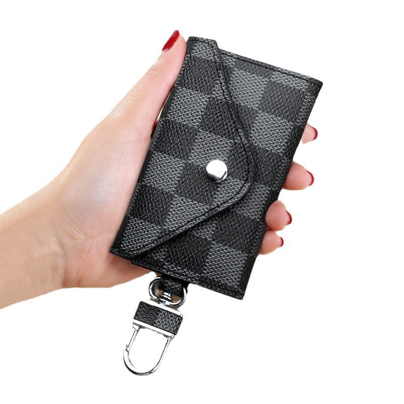 Checkered Pattern Keychain Wallet kalsten