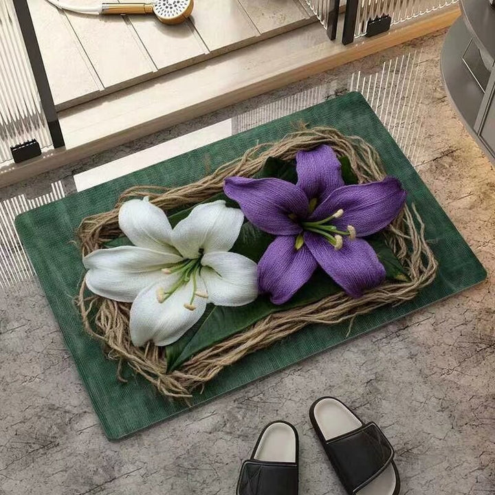 Floral-Inspired Decorative Area Mat