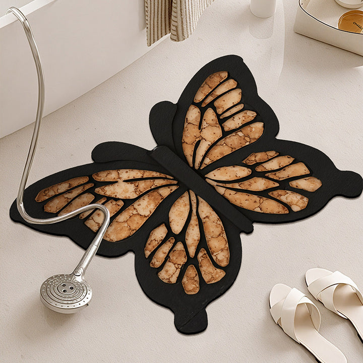 Butterfly Shaped Bathroom Rug Kalsten