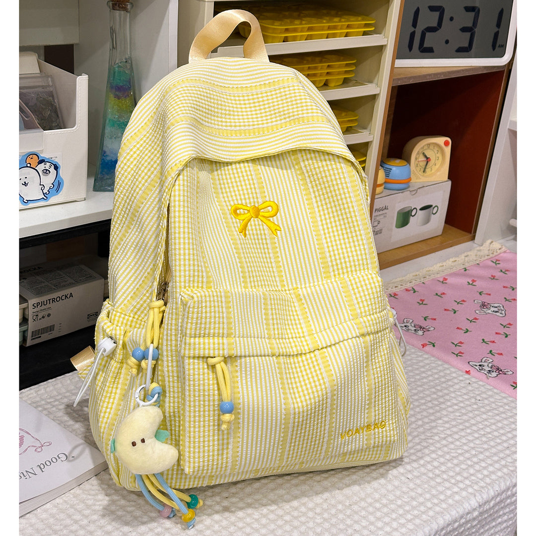 Cute Checked Patterned School Backpack Kalsten