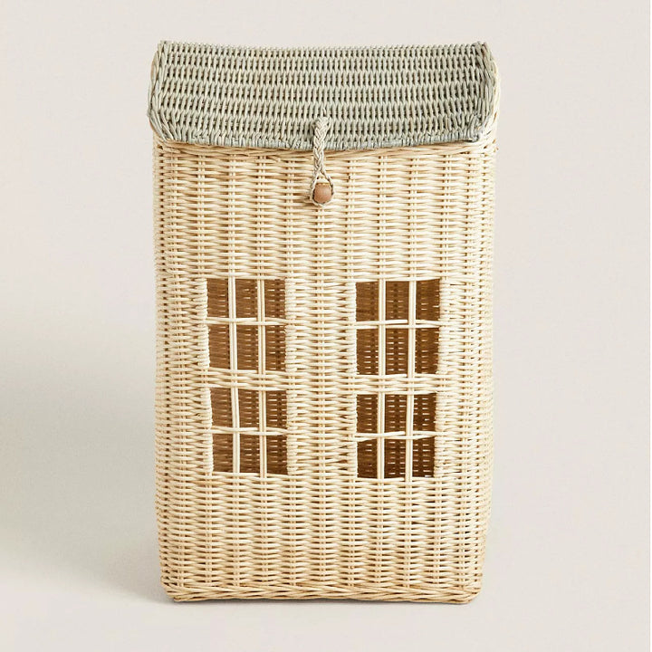 Decorative Woven House-Shaped Storage Basket Kalsten