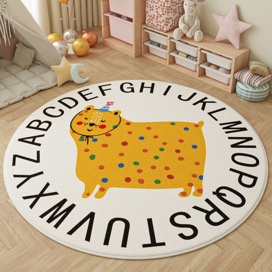 Playful Inspirational Round Area Rug Kalsten