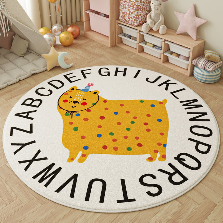 Playful Inspirational Round Area Rug Kalsten