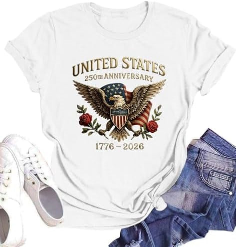 Unisex nan Patriotic semiquincentennial graphic cotton tee with distressed American flag and We the People print Kalsten