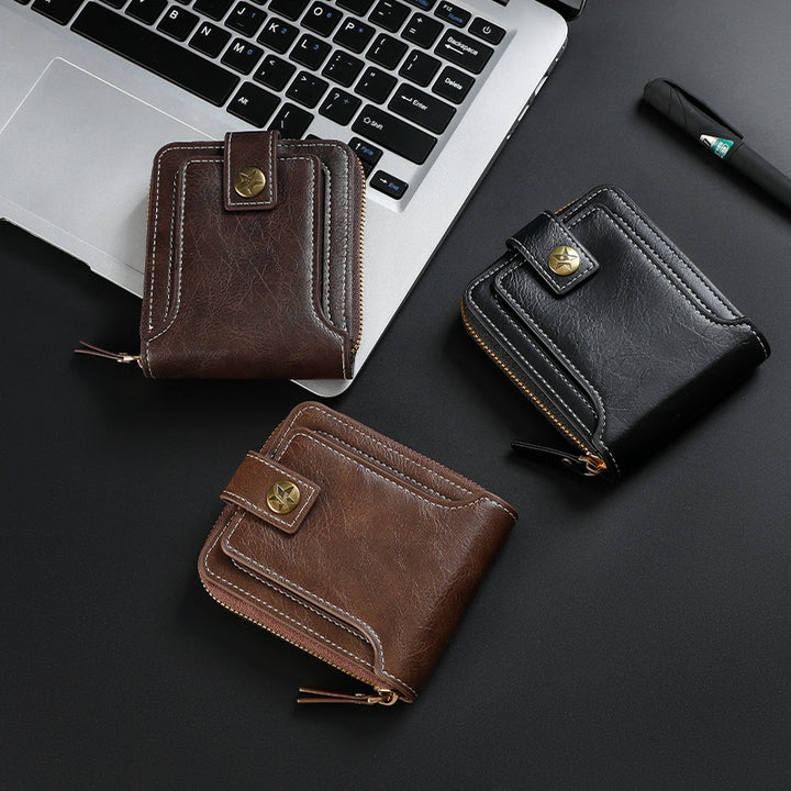 Bi-Fold Zip Wallet with Card Slots Kalsten