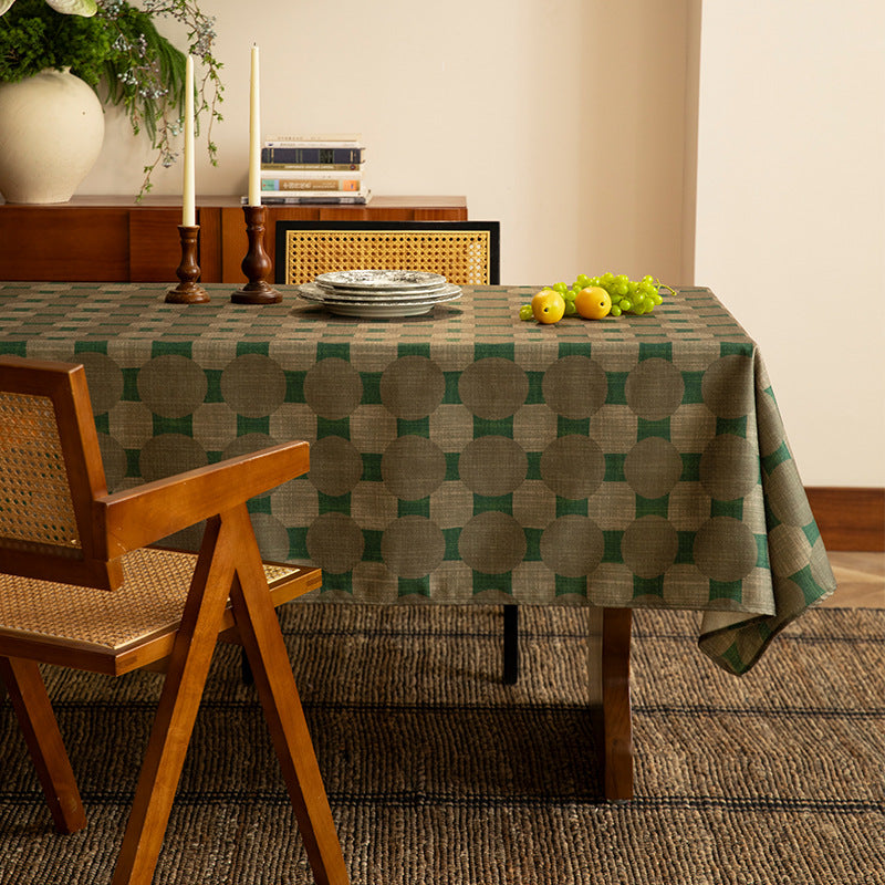 Rectangular tablecloth made of cotton-linen blend with ornamental jacquard structure Kalsten
