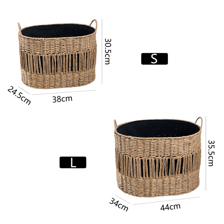 Storage basket with elegant fringe design Kalsten