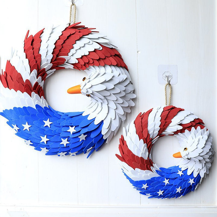 Unisex nan more patriotic door wreath with eagle Statue of Liberty and flag motif Kalsten