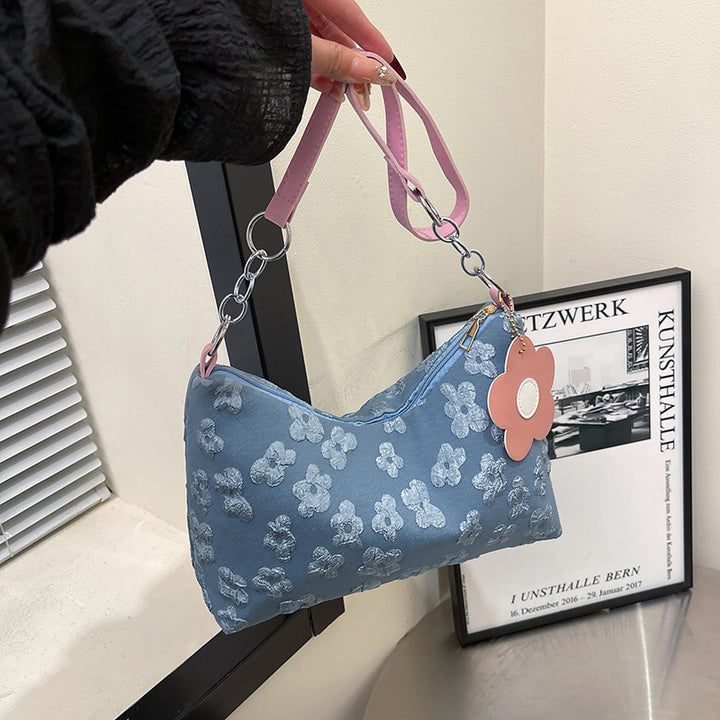 WoStylish Hobo Handbag with Floral Charm Kalsten