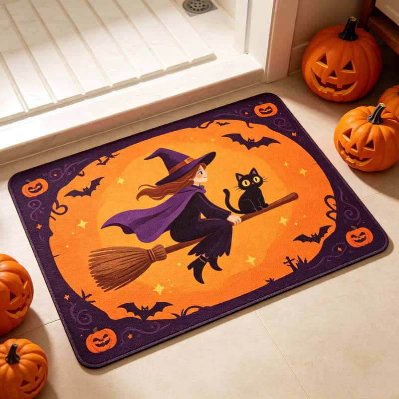 Whimsical Vampire-Themed Bath Mat