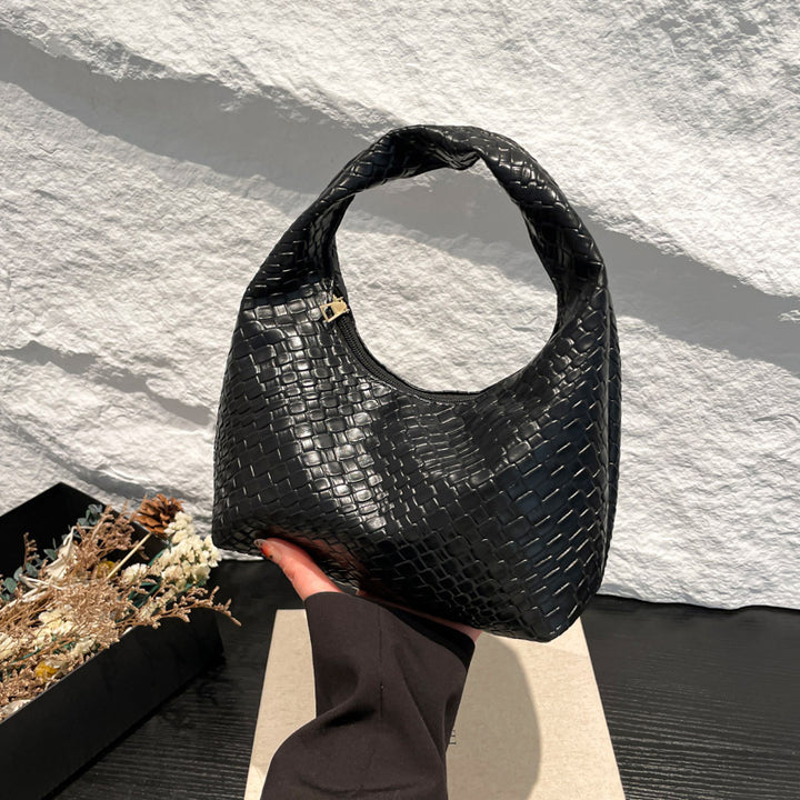 Textured Faux Leather Hobo Bag Kalsten