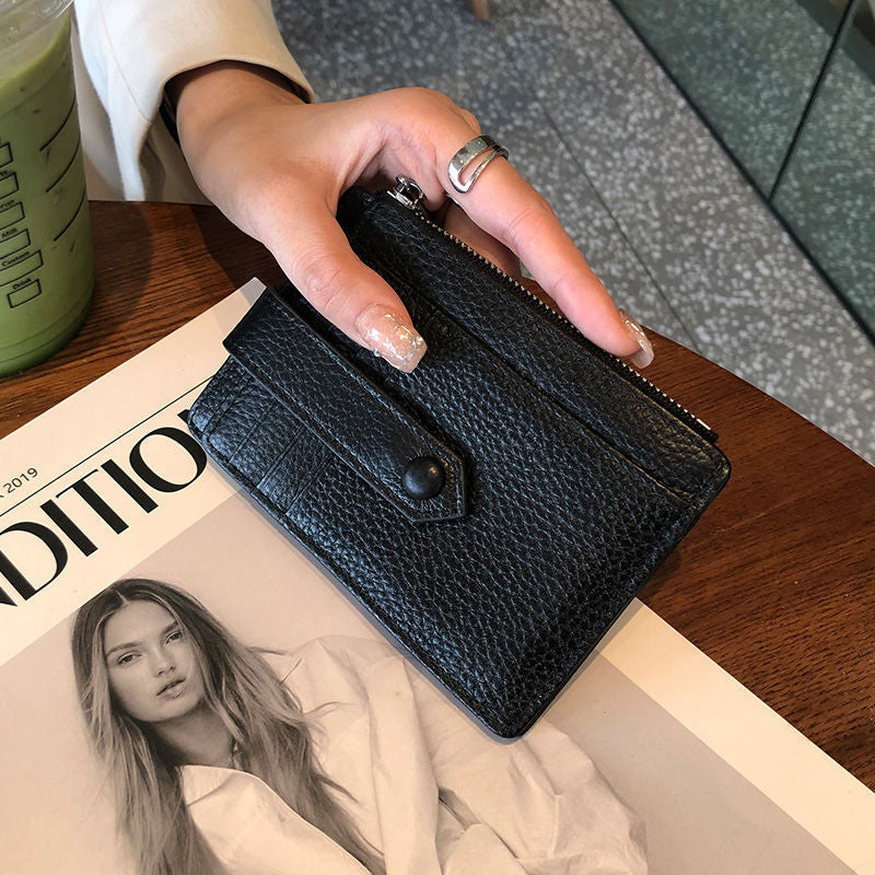 Compact Leather Zip Cardholder Kalsten