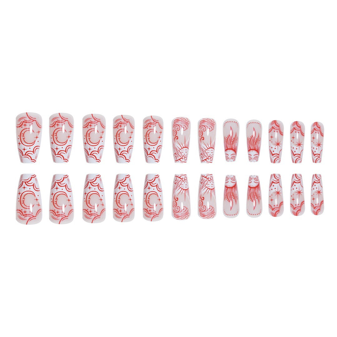 Artistic Long Press-On Nail Enhancements Kalsten