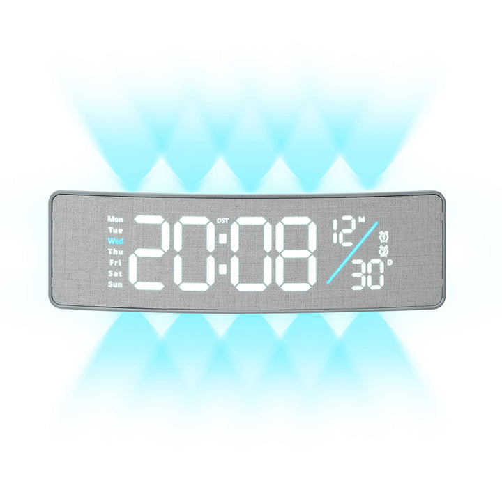Digital display alarm clock with weekday display and temperature Kalsten