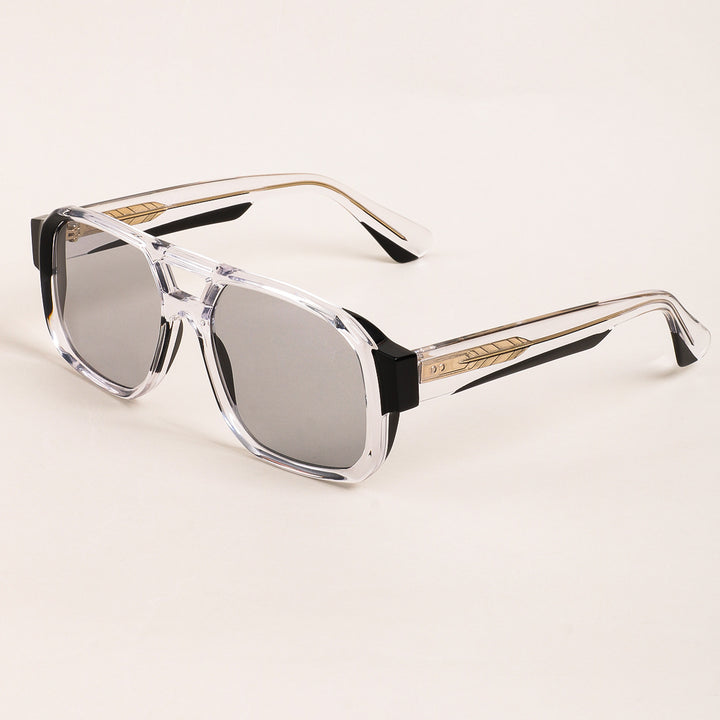 Women's sunglasses in modern oversized style with clear frame and sturdy lenses Kalsten
