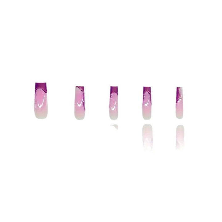 Artistic Glassy Nail Extensions Kalsten