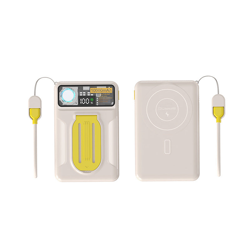 Portable power bank with integrated wireless charging station and precise LCD display Kalsten