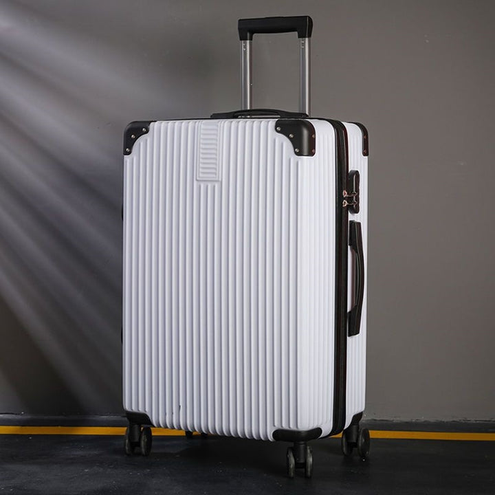 Hard shell suitcase with 360-degree wheel system and integrated safety feature Kalsten