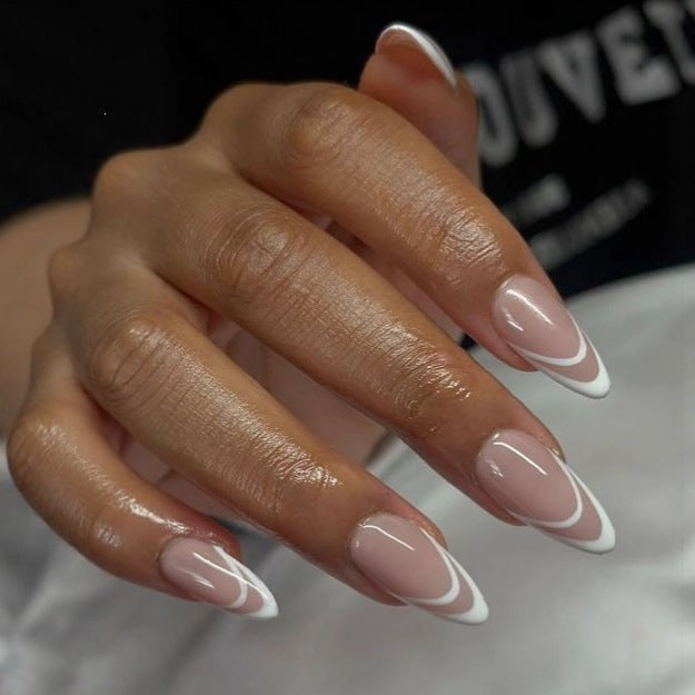 Elegant and Stylish French Design Nail Art Kalsten