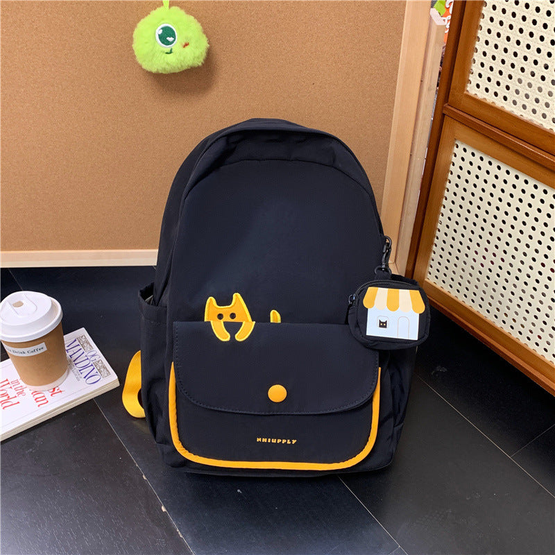 Playful backpack with cat design and versatile compartments Kalsten