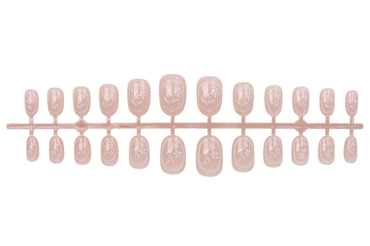 Nail art set with filigree flower motifs Kalsten
