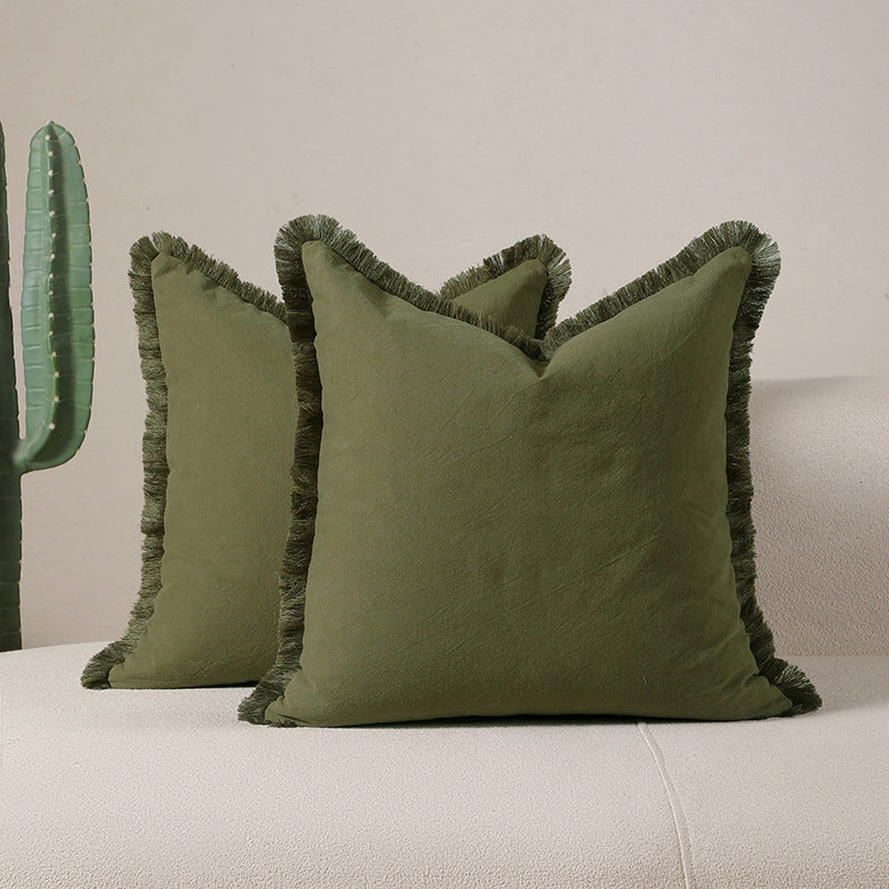 Fringed Decorative Throw Pillows