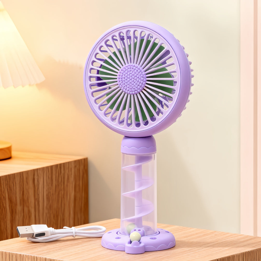 Ladies Portable Mini USB Fan with Creative Spiral Design Kalsten