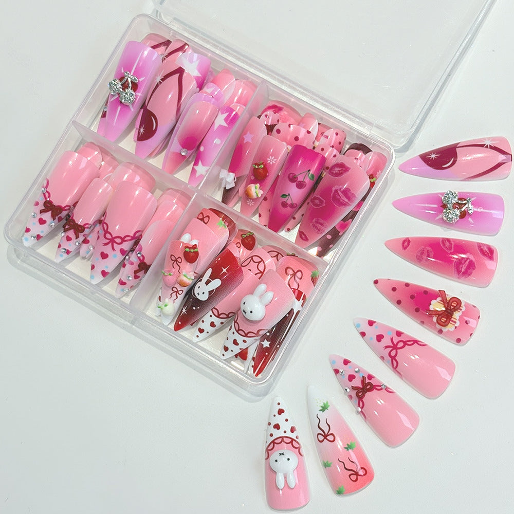 Decorative Press-On Nail Art Set with Cartoon Themes Kalsten