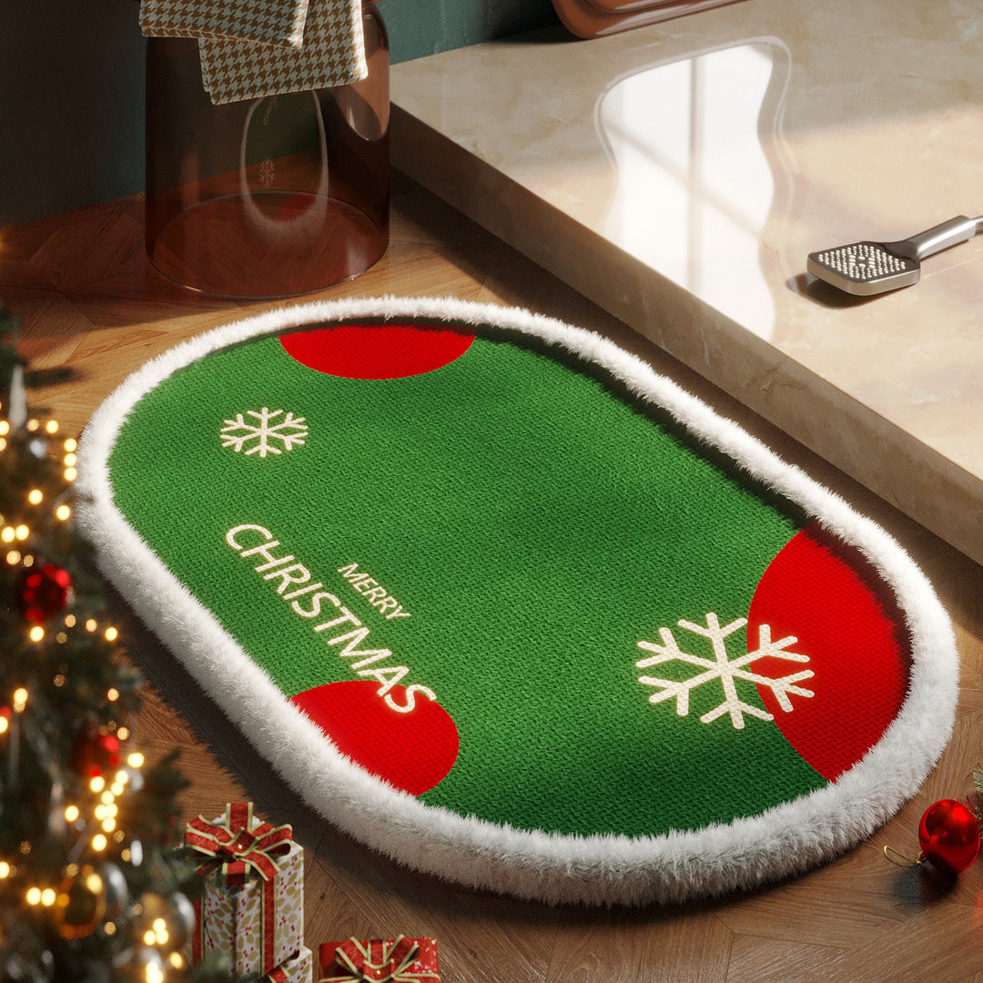 Cozy Holiday-Themed Bath Mat Kalsten
