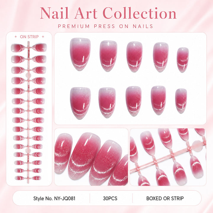 Premium Press-On Nails with Metallic Shine Kalsten