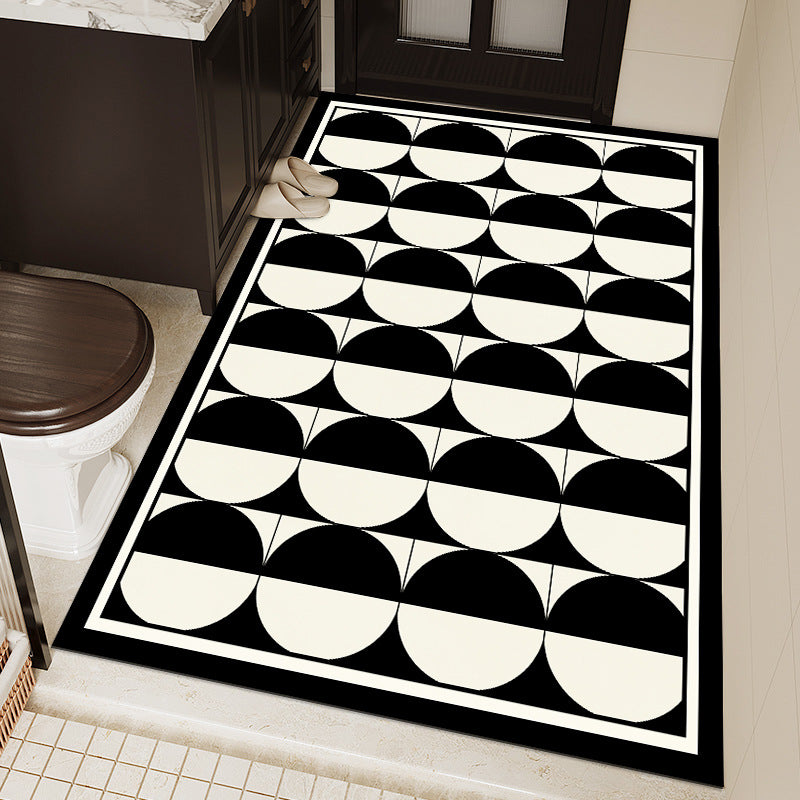 Geometric Patterned Bathroom Mat