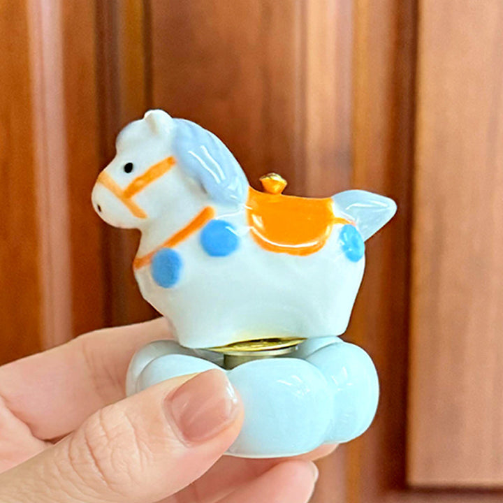 Ceramic Twirling Pony Ornament Vase
